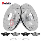 Front Drilled Rotors & Brake Pads for Dodge Caravan Chrysler Town & Country