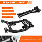 Set of 4 Control A-Arms for Polaris RZR S 900 (2016–2020) Black