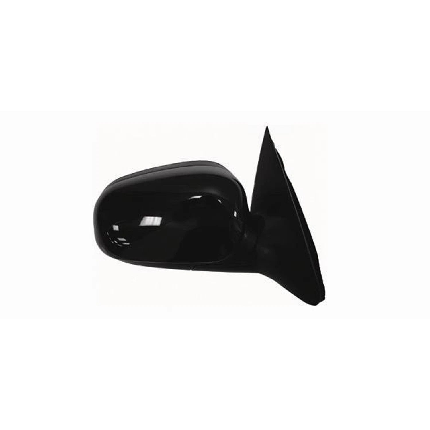 Replacement Black Gloss Passenger Side Power Door Mirror w/o Heated Glass