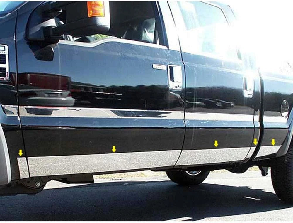 10p Luxury FX Chrome Accent Door Molding Trim for 2011-2016 Ford Super Duty Crew