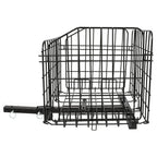 Folding Rear Basket for Mobility Scooters (Sturdy Steel, Black)
