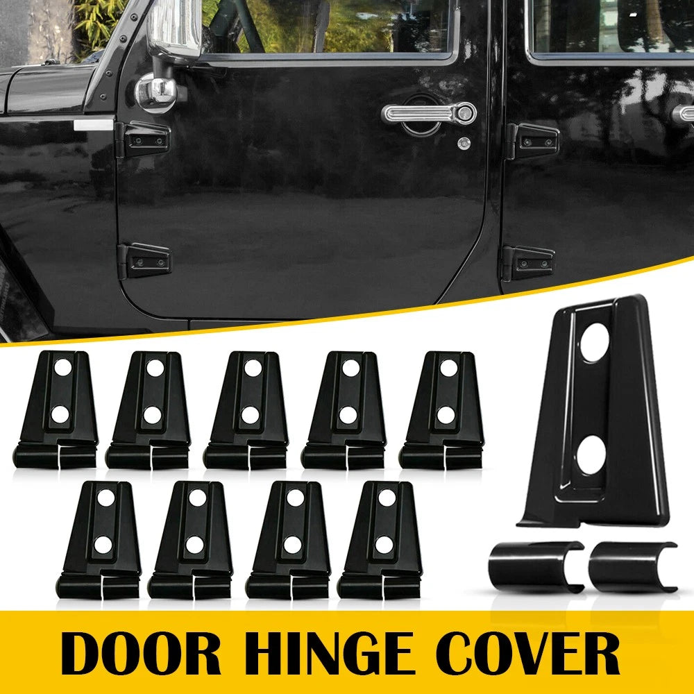 10pc Hood Hinge Set for Jeep Wrangler JK Unlimited (2007–2018)