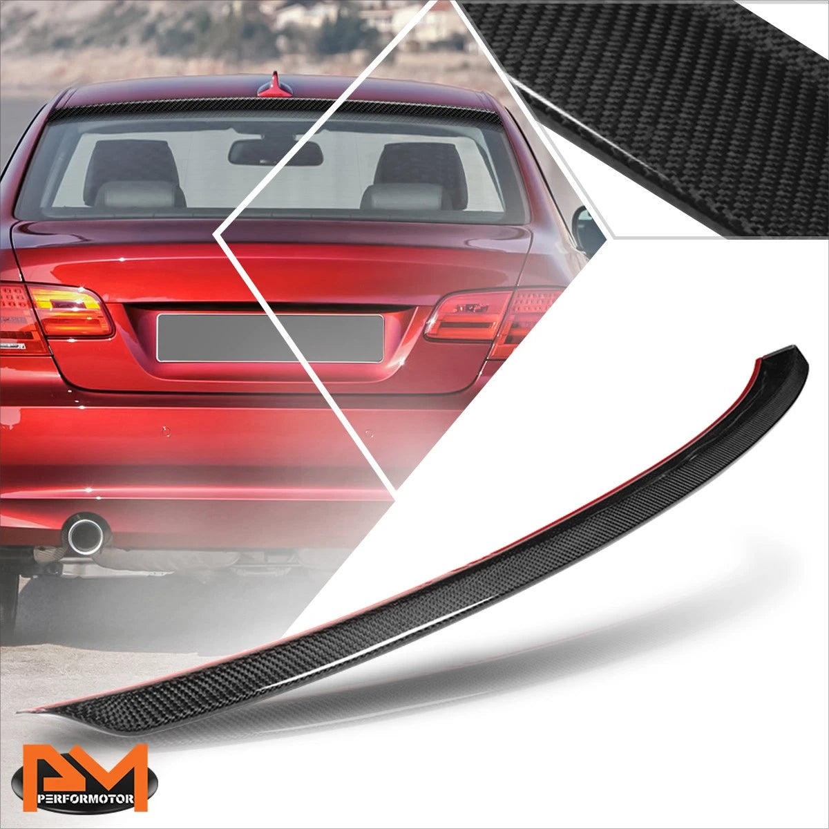 Carbon Fiber Rear Window Spoiler for BMW 3-Series/M3 Sedan (2012–2018)