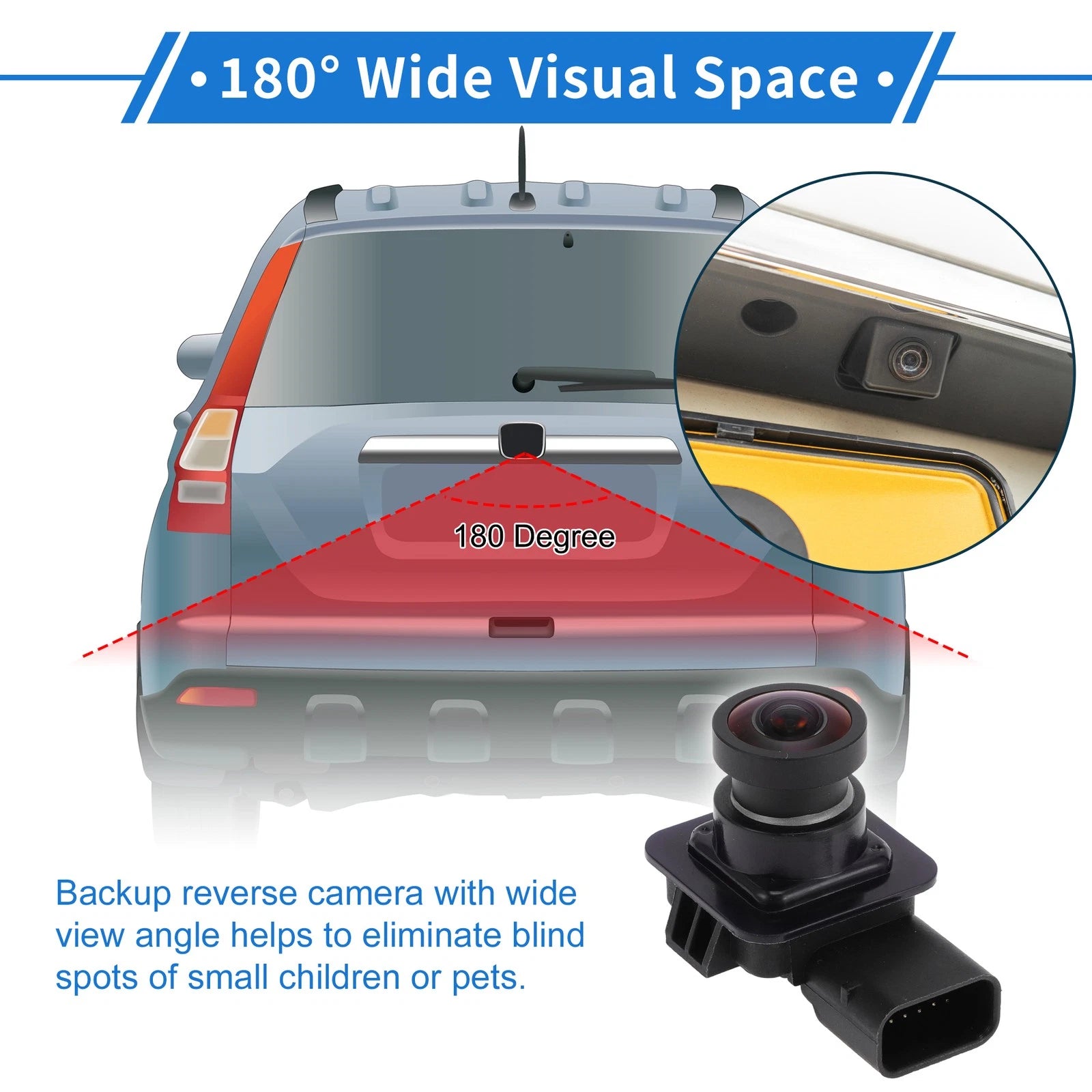 Rear View Camera for Ford Edge (2011–2015) 120-180 Degree
