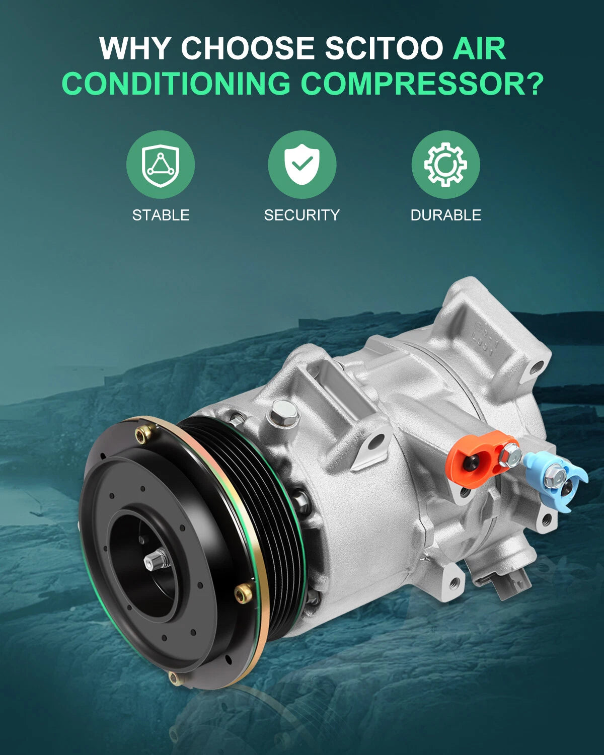 A/C Compressor for Toyota RAV4, Camry (2006–2009) 2.4L 4472601208
