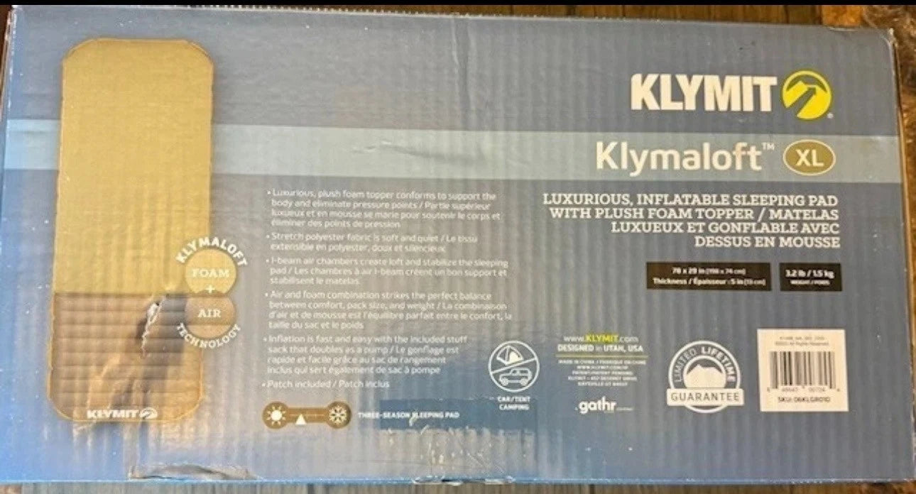 Klymit Klymaloft Air Bed for Camping (Inflatable, Memory Foam)