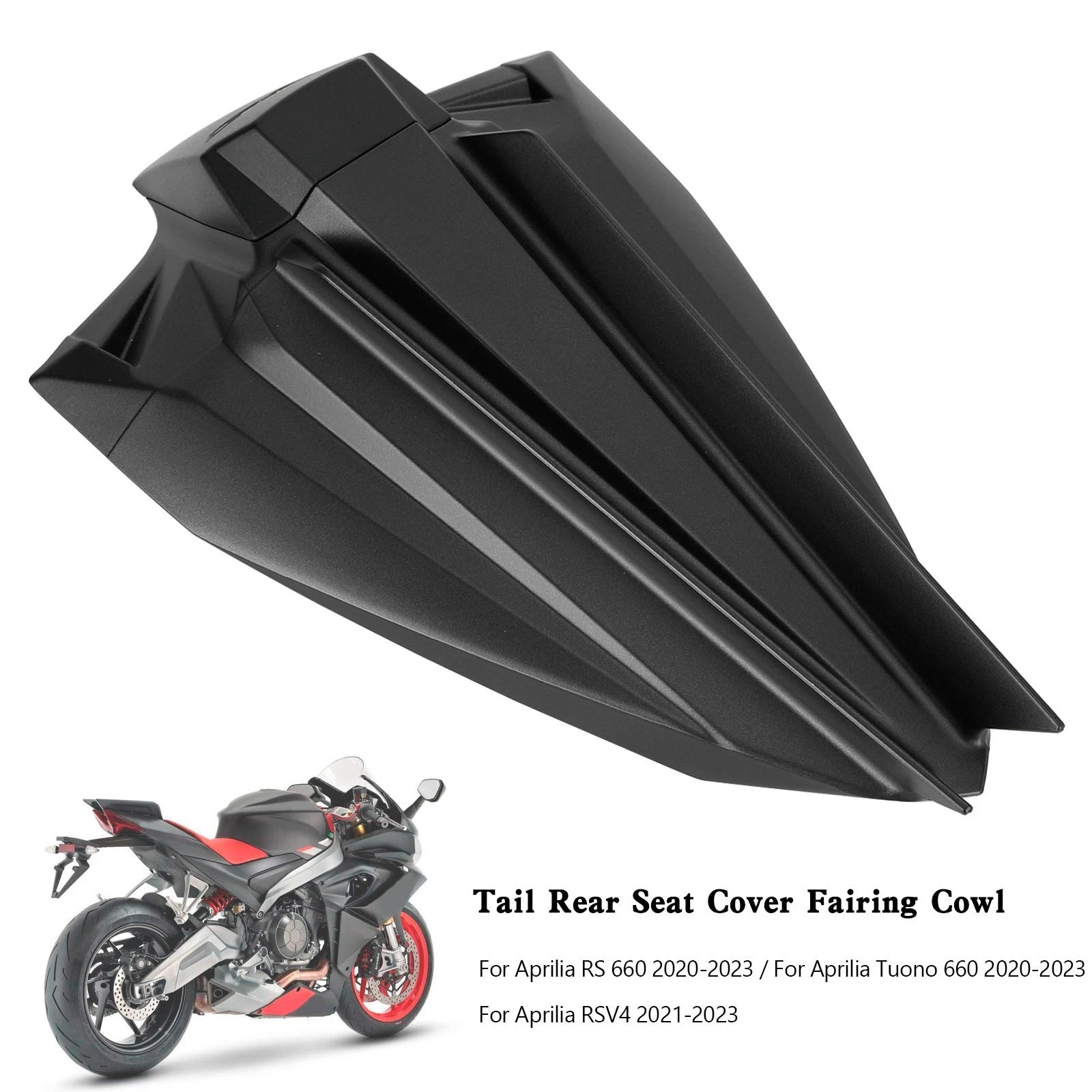 Rear Seat Cover Fairing Cowl for Aprilia RS660, Tuono660 (2020–2025) Black