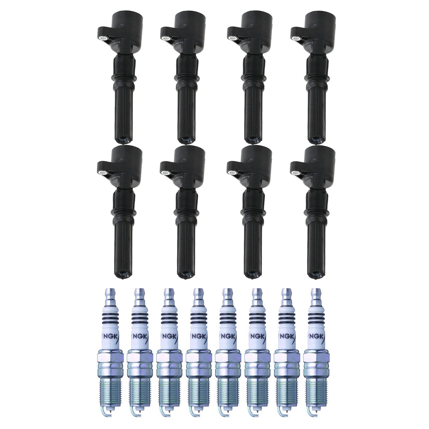 Set of 8 Ignition Coils & Spark Plugs for DeVille Mustang G30 V8 (N/A)