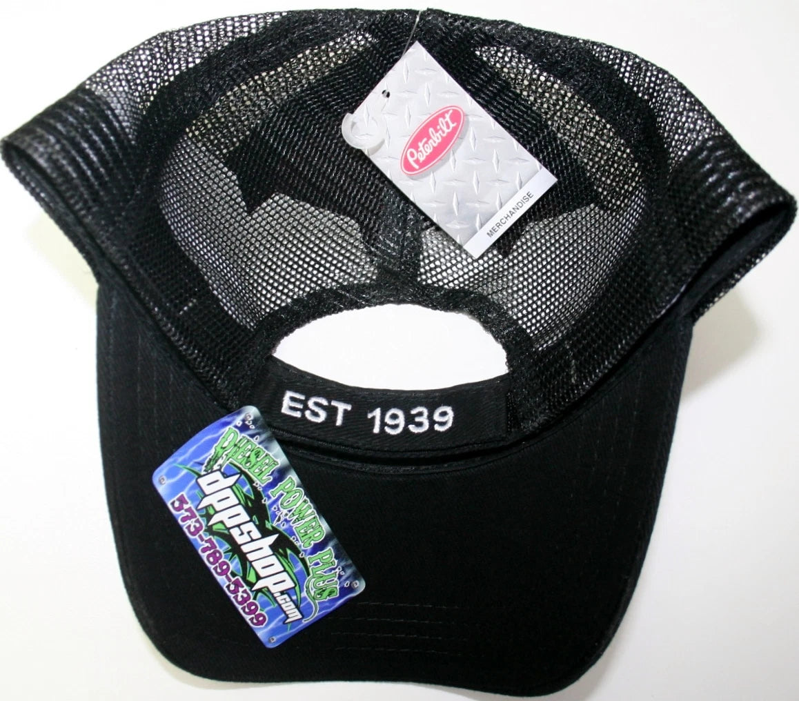Honeycomb Mesh Cap for Peterbilt Motors (Red & Black)