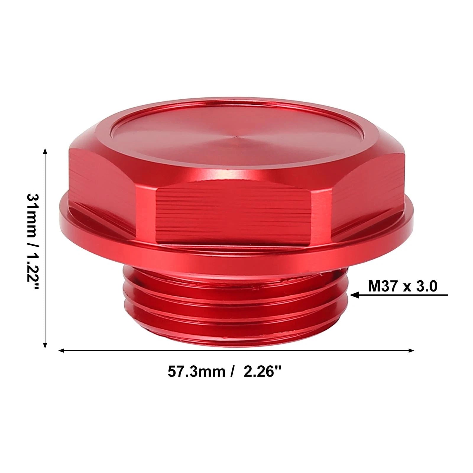 Red Aluminum Alloy Gas Engine Oil Filler Cap for Toyota Highlander 