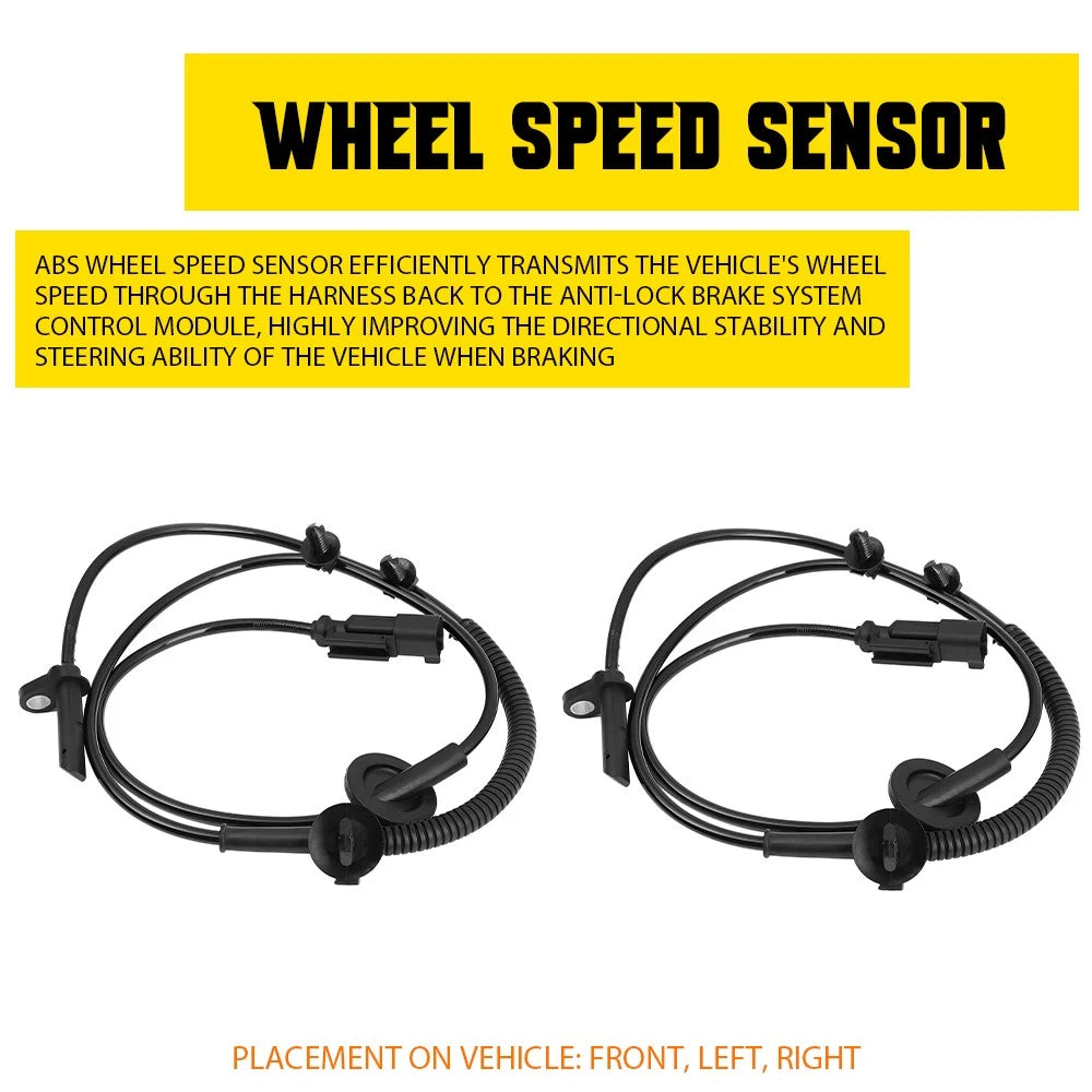 2 ABS Wheel Speed Sensors for Buick Enclave, Chevy Traverse, GMC Acadia (2008–2017)