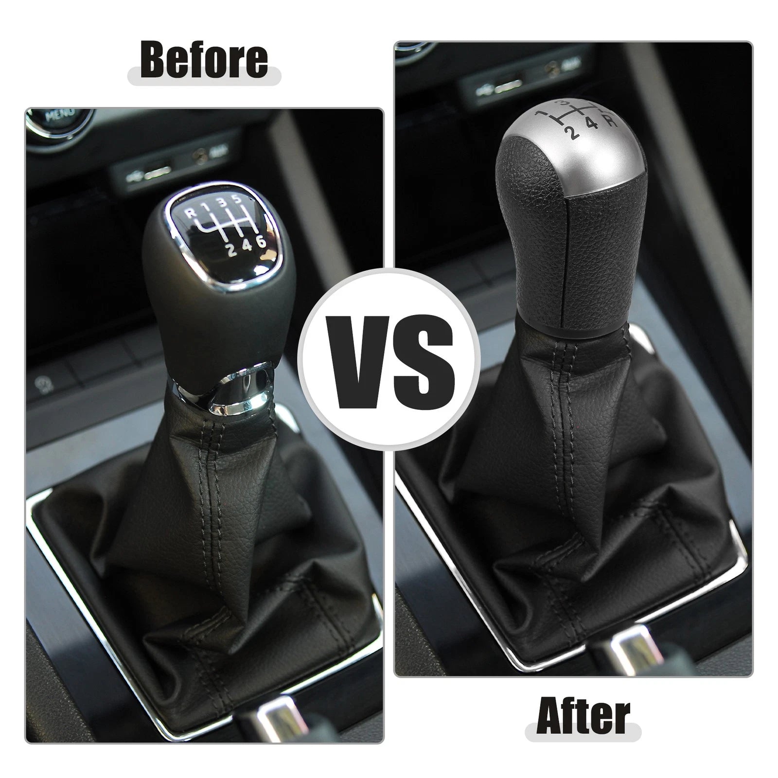 5 Speed Manual Gear Shift Knob with Dust Cover for Ford Focus 