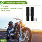 Motorcycle Foot Pegs for Honda Grom MSX125 Aluminum Alloy Black (2013-2023)