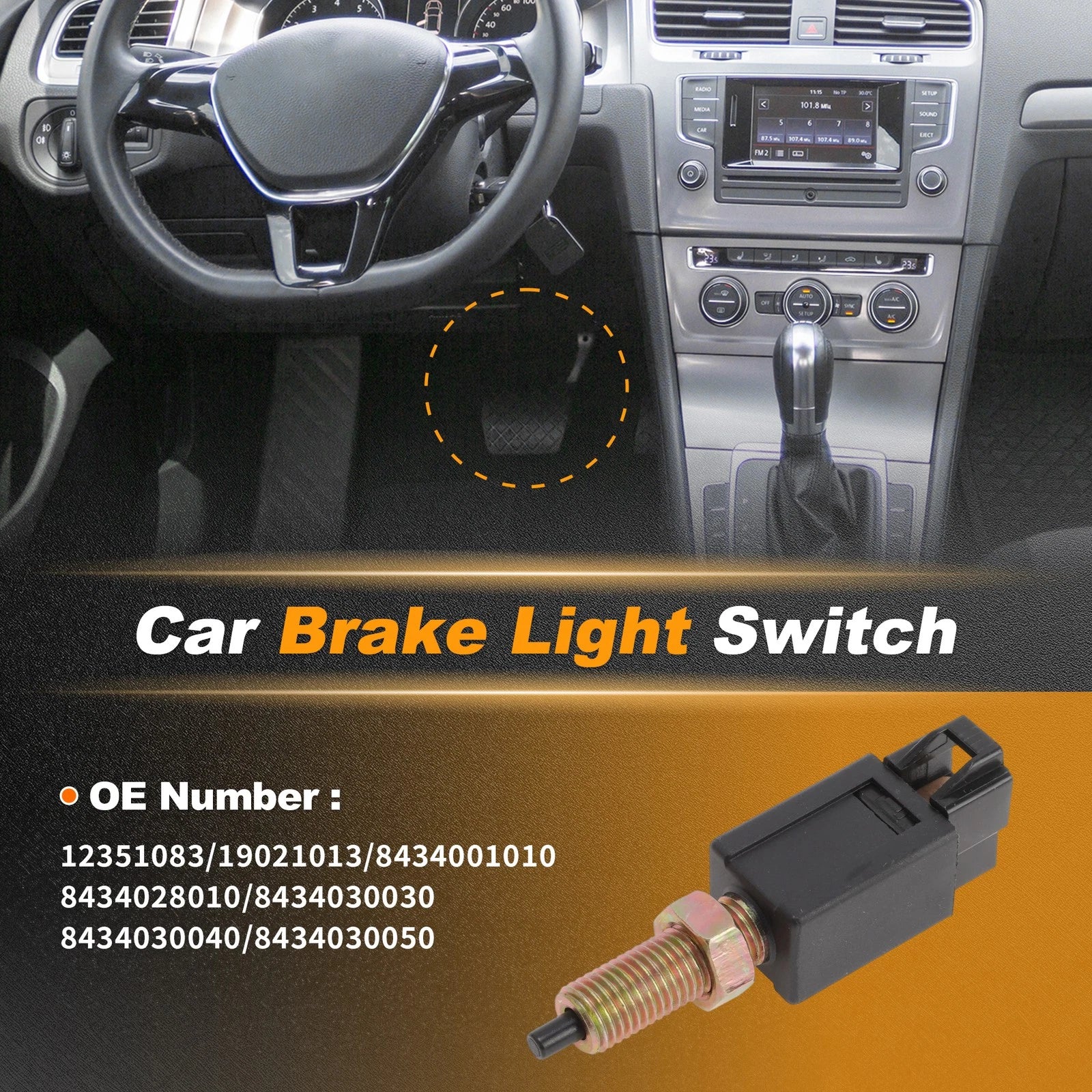Brake Light Switch for Chevrolet Nova (1985–1988) 12351083