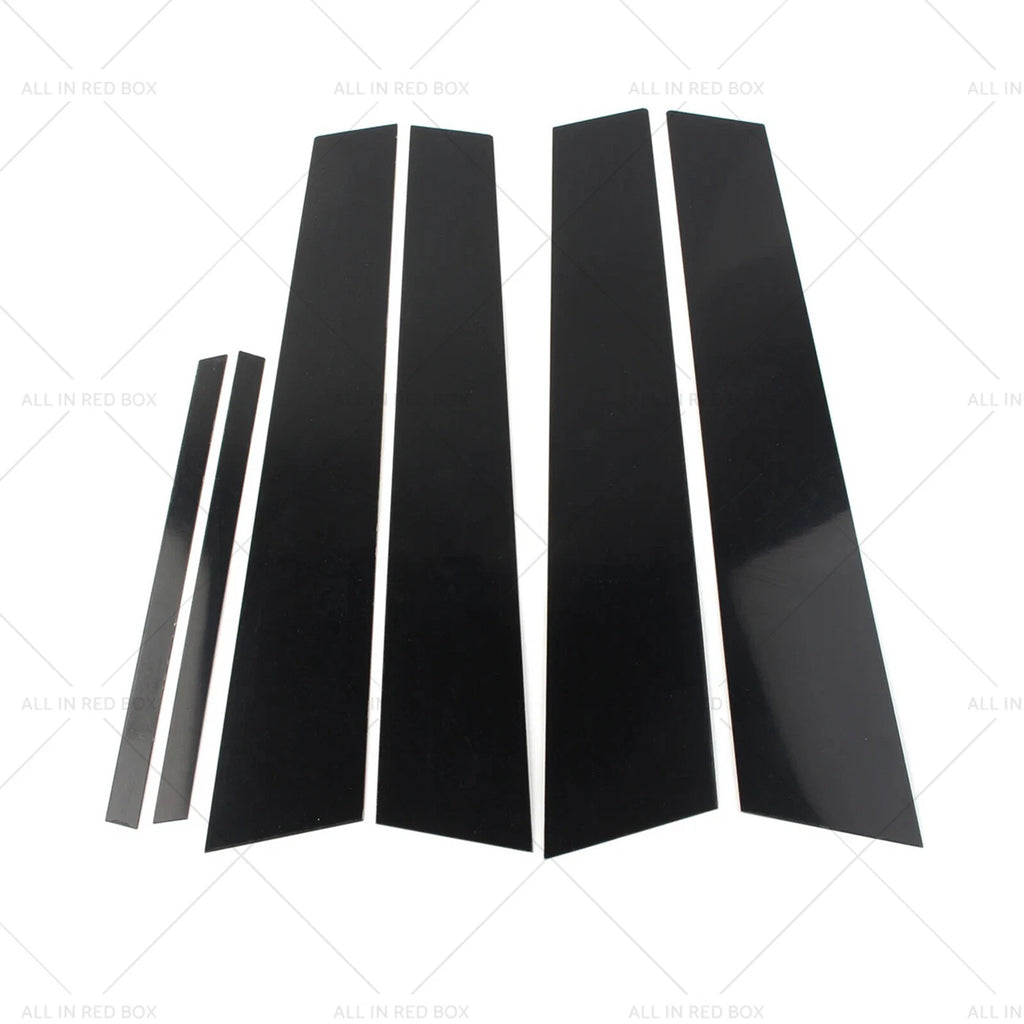 6X Black Pillar Post Cover Trim for Honda Civic Sedan (2006–2011)