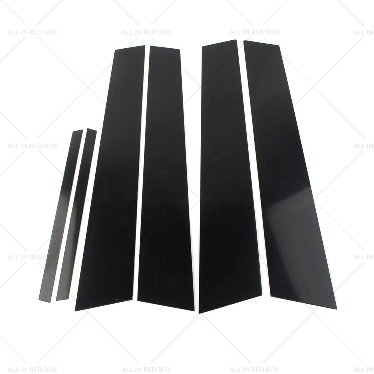 6X Black Pillar Post Cover Trim for Honda Civic Sedan (2006–2011)