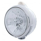 Headlight Crystal Clear Lens Replacement for Chrome Guide 682-C H4 (H4)