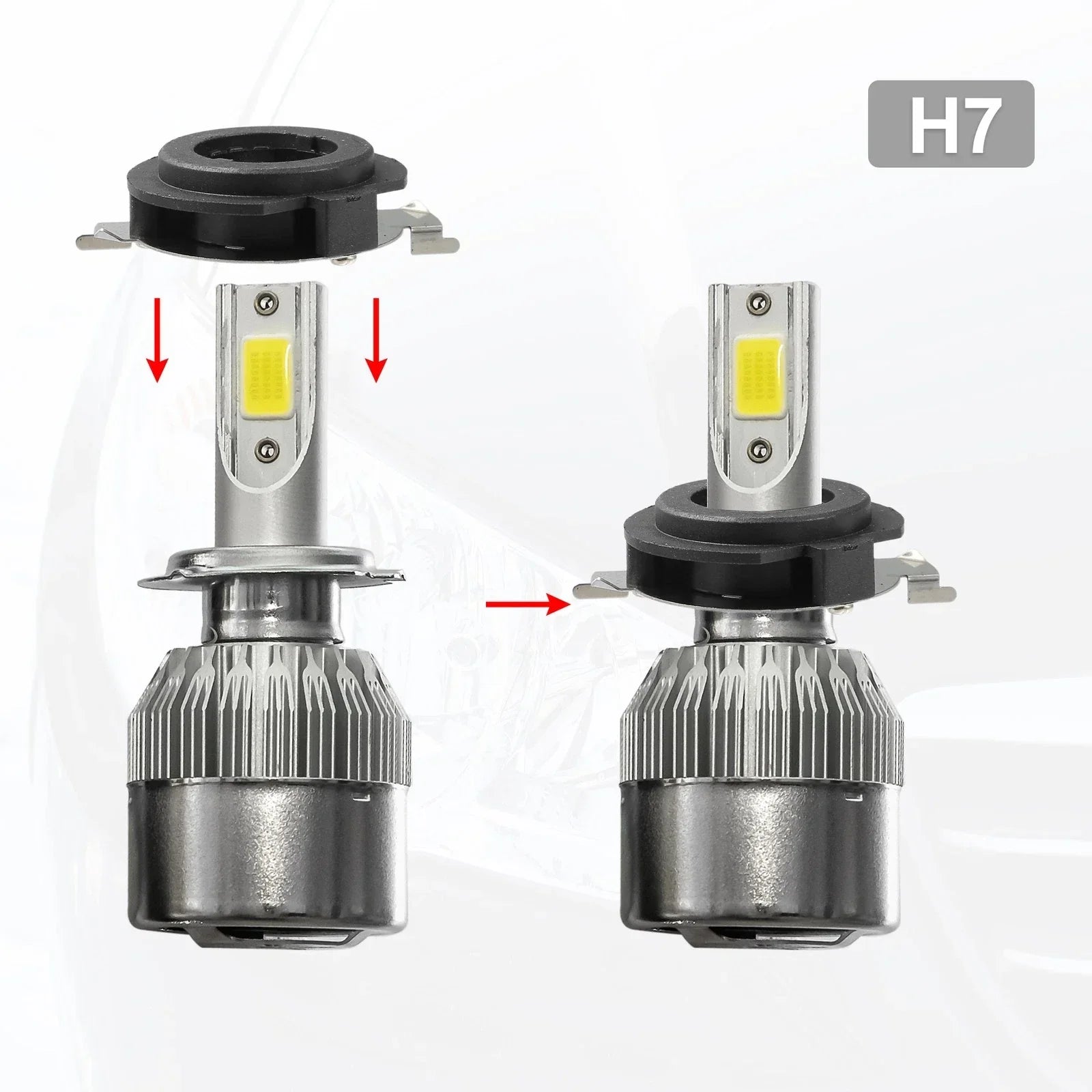 H7 LED Headlight Adapter Bases for Mercedes-Benz E Series (2005-2015)