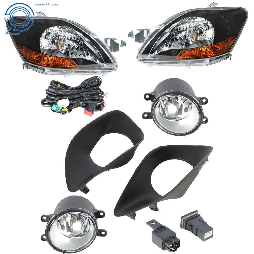 Pair Front Bumper Fog Lights for Toyota Yaris (2007–2011) Clear