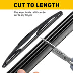 Set of 4 Rubber Frameless Windshield Wiper Blade Refills for Universal (28in)