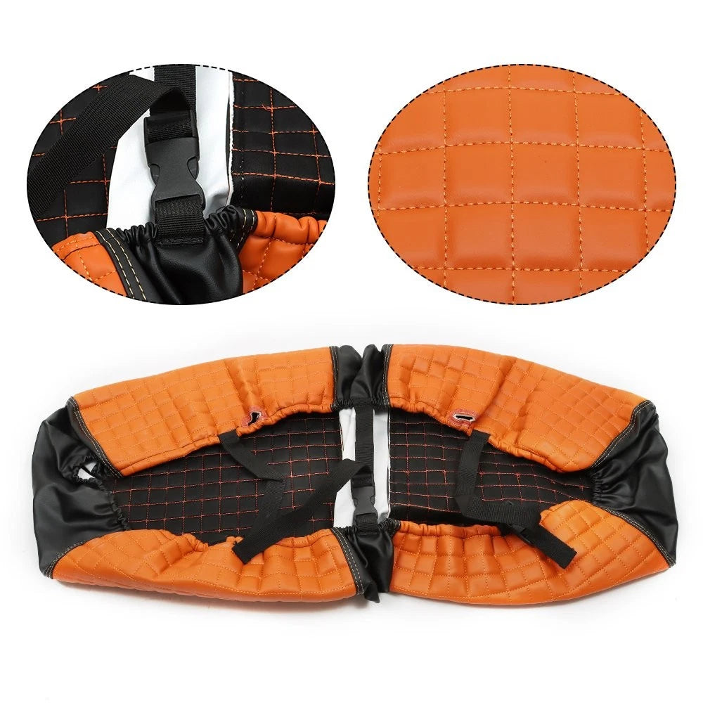 Set of 2 Orange Seat Covers for Yamaha Drive/Drive 2 (2007–Present)