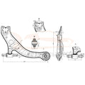 Set of 4 Front Lower Control Arms & Ball Joints for Toyota Avalon