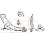 Set of 4 Front Lower Control Arms & Ball Joints for Toyota Avalon