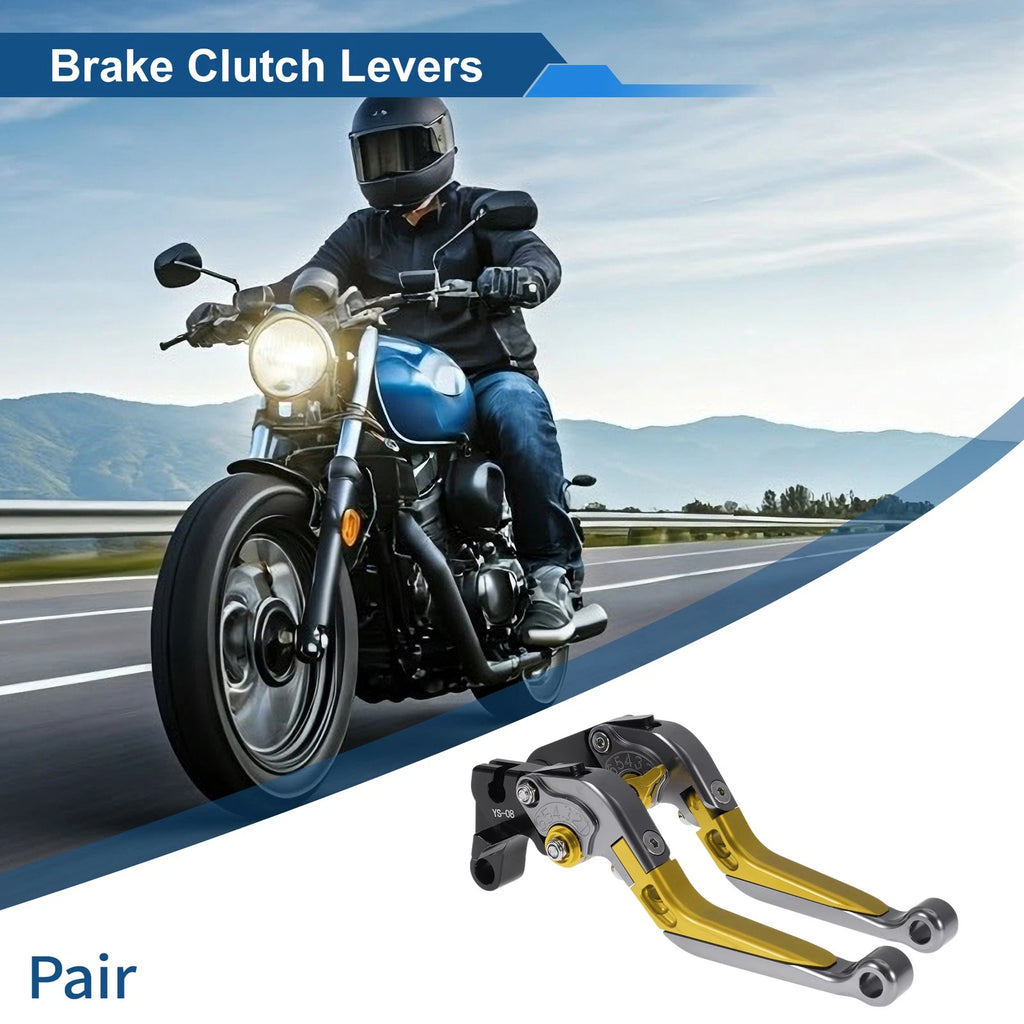 Adjustable Brake Clutch Levers for Honda CBR600RR (2003–2019) - Titanium Gold Tone