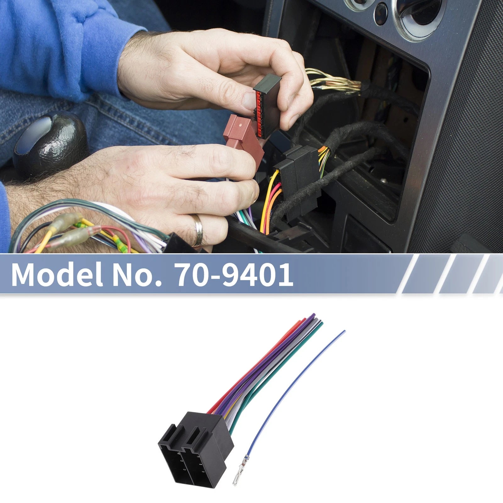 Set of 2 Car Stereo CD Player Wiring Harness 70-9401 for Chrysler Crossfire (2004–2007)