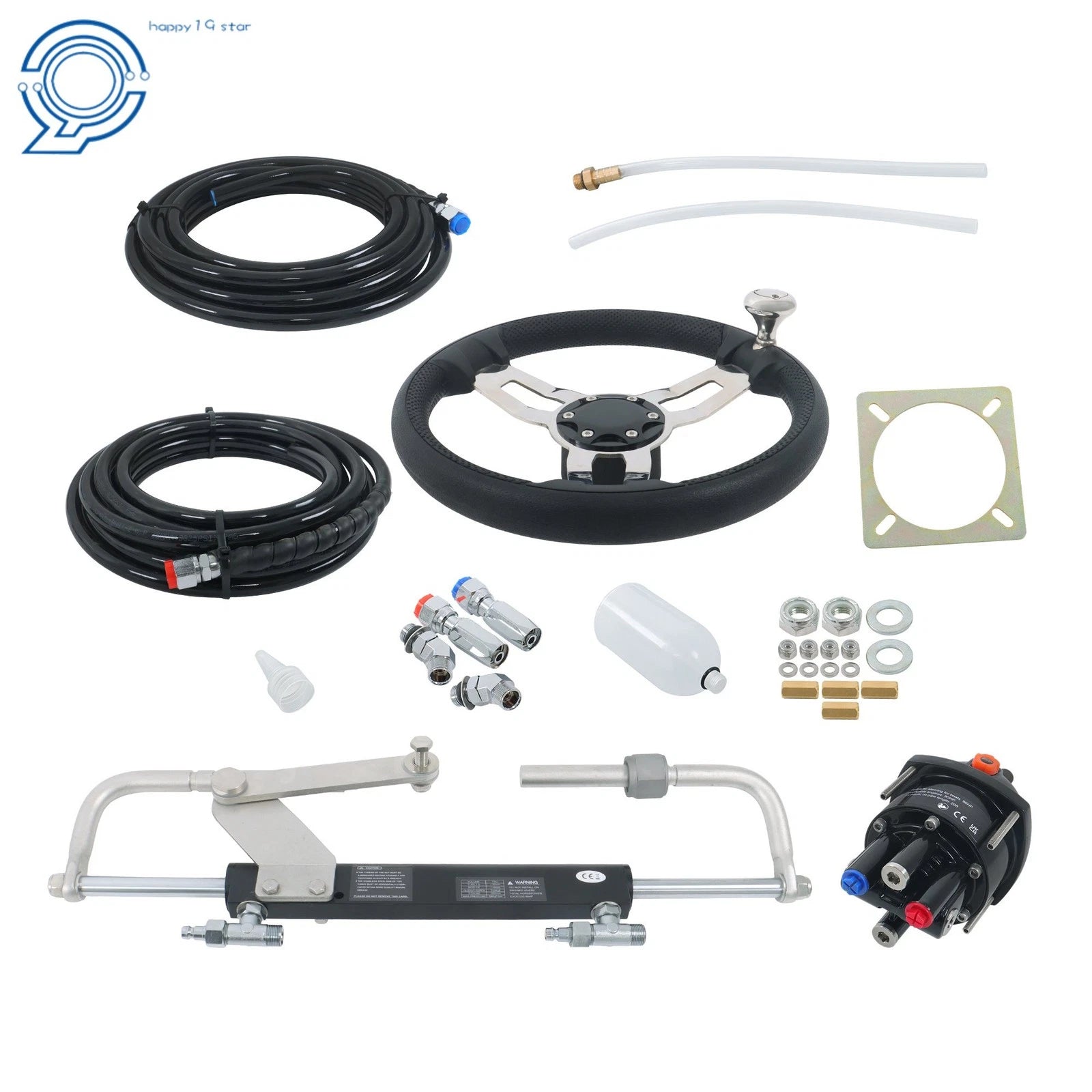 Hydraulic Steering Wheel System Kit for Outboard 90HP (Marine)