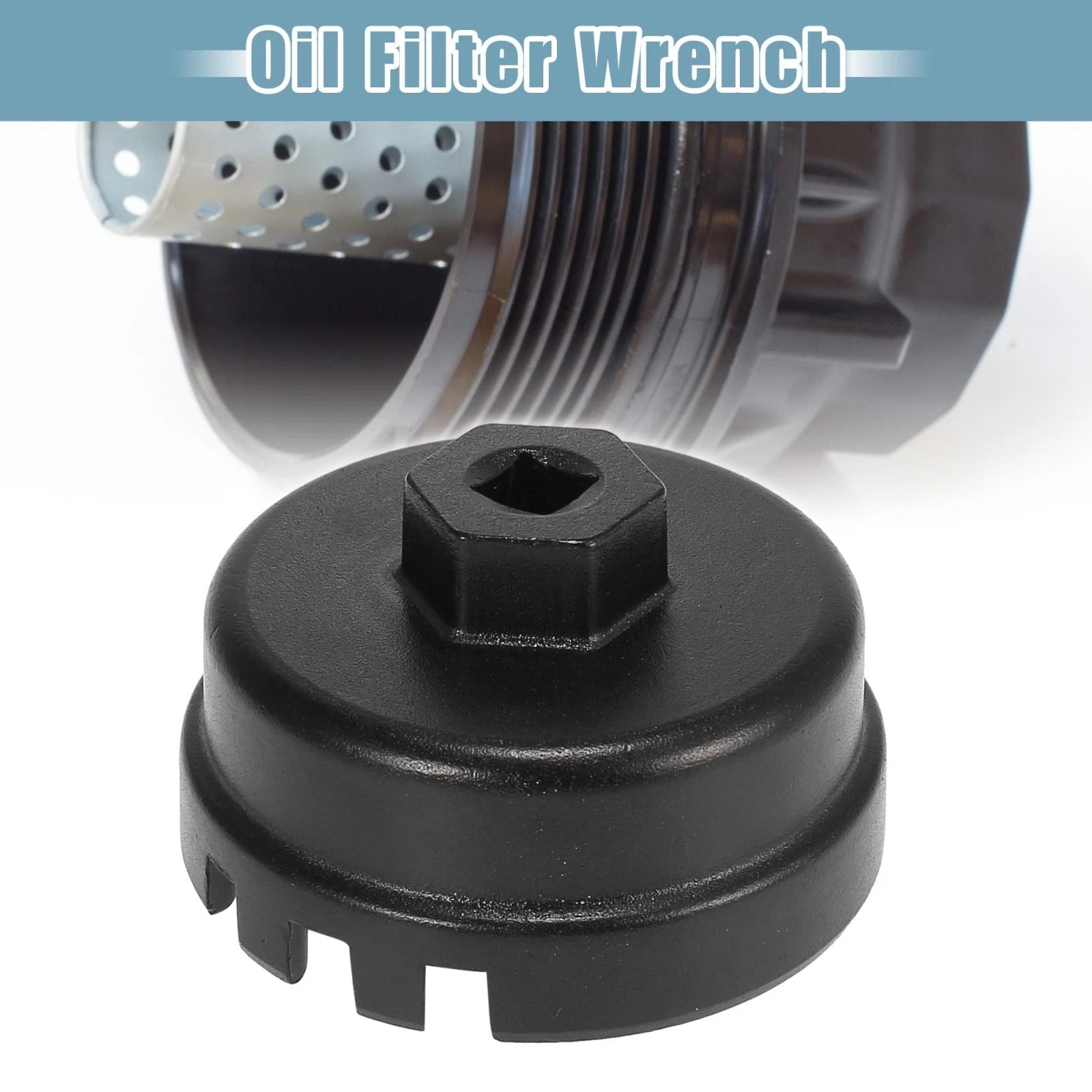 Oil Filter Wrench 14 Flutes 6 Slots 64.5mm for Toyota Camry 