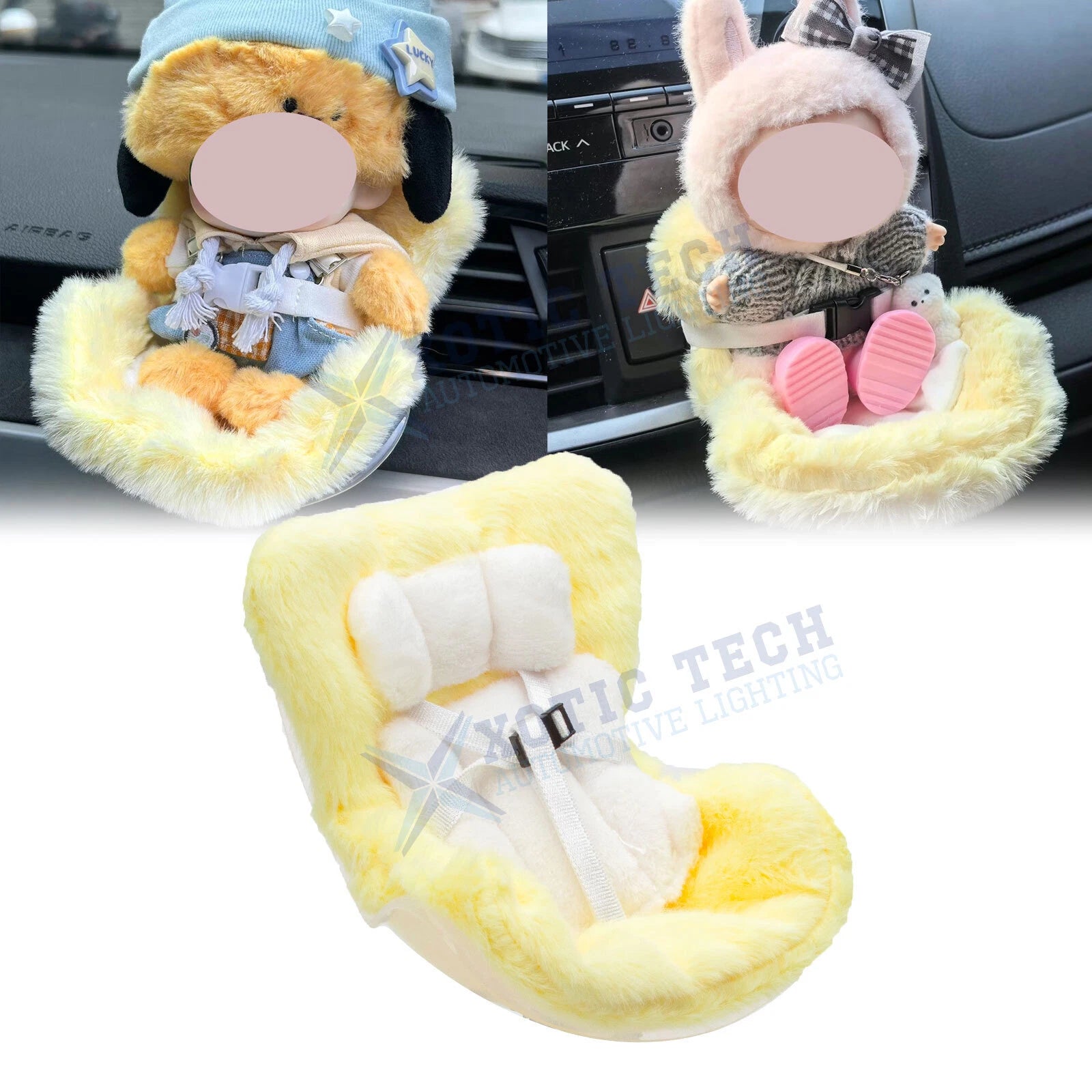 Air Vent Safety Seat Accessory for Plush Dolls for Yellow Mini (—)