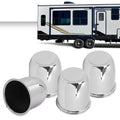 Set of 4 Chrome Push Through Center Caps for 3.18" Rims