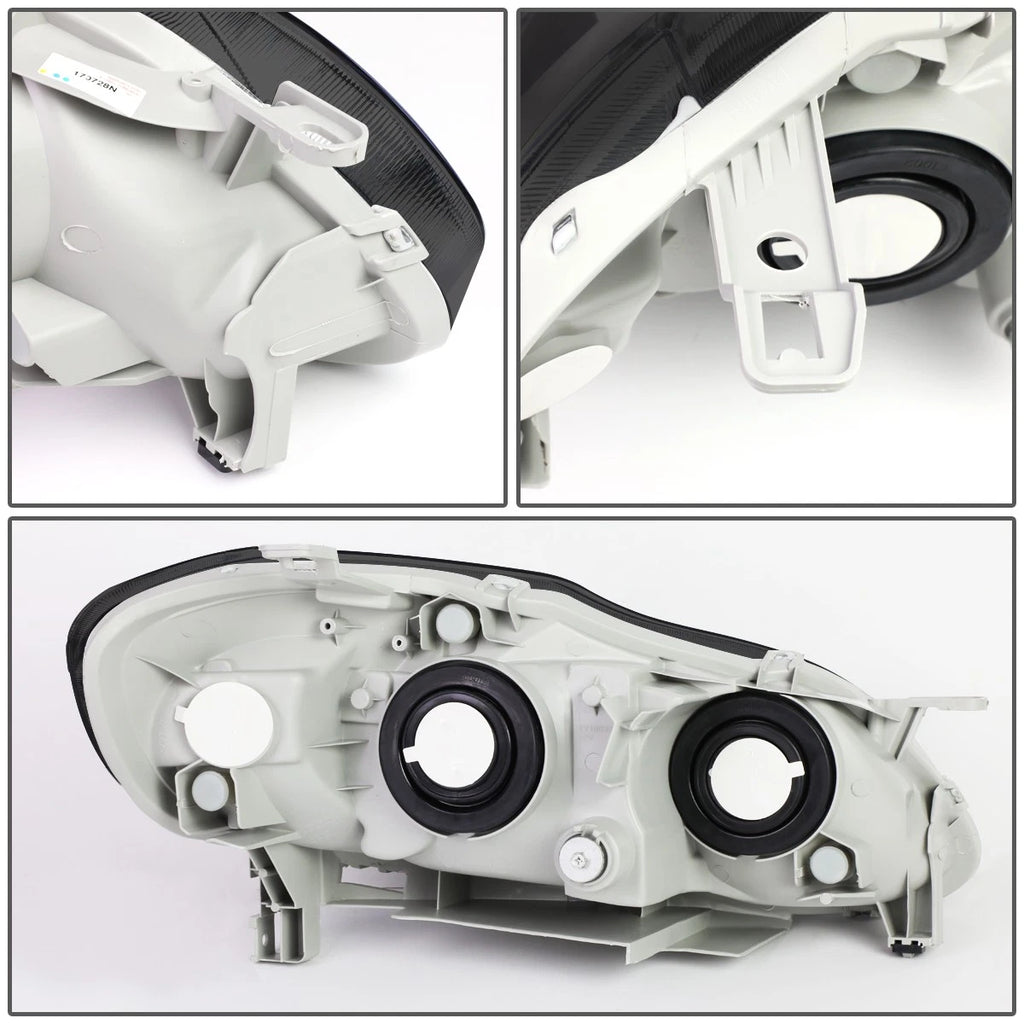 Pair of Smoked Housing Amber Side Headlights for Toyota Corolla (2003–2008)
