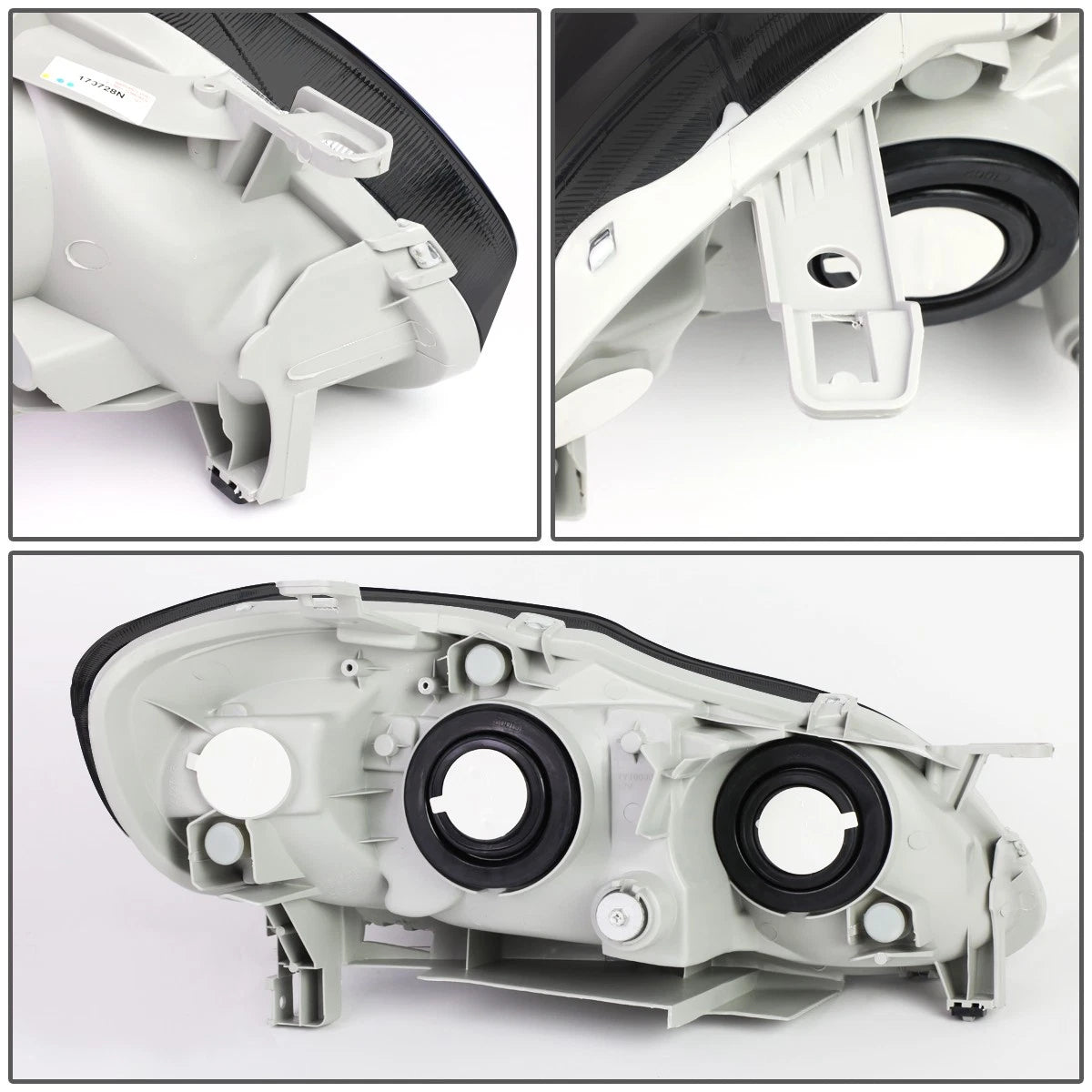 Pair of Smoked Housing Amber Side Headlights for Toyota Corolla (2003–2008)