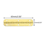 6Pcs Gold Hinges for Wooden Box Toolbox Wine Chest (65mm x 15mm)