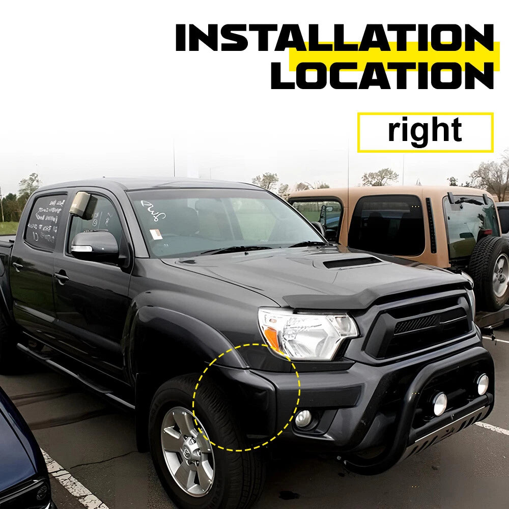 Bumper End for Toyota Tacoma (2012–2015) Front Right Textured Plastic
