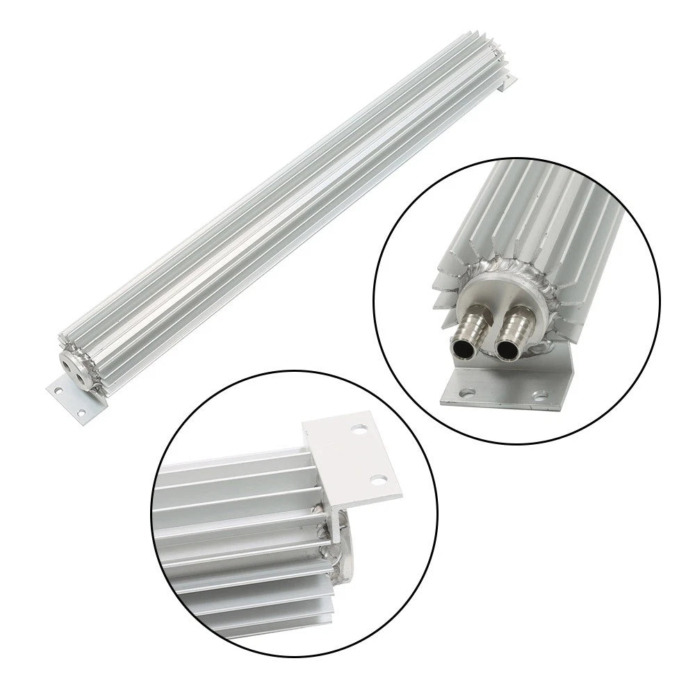 24" Dual Pass Aluminum Finned Transmission Oil Cooler for Universal Fit