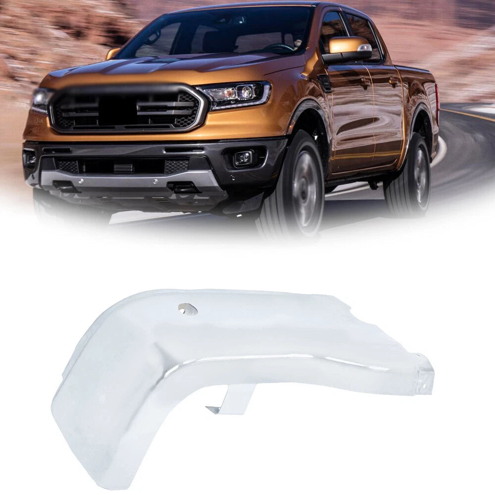 Chrome Left Rear Bumper End for Ford Ranger (2019–2023) W/ Sensor Hole