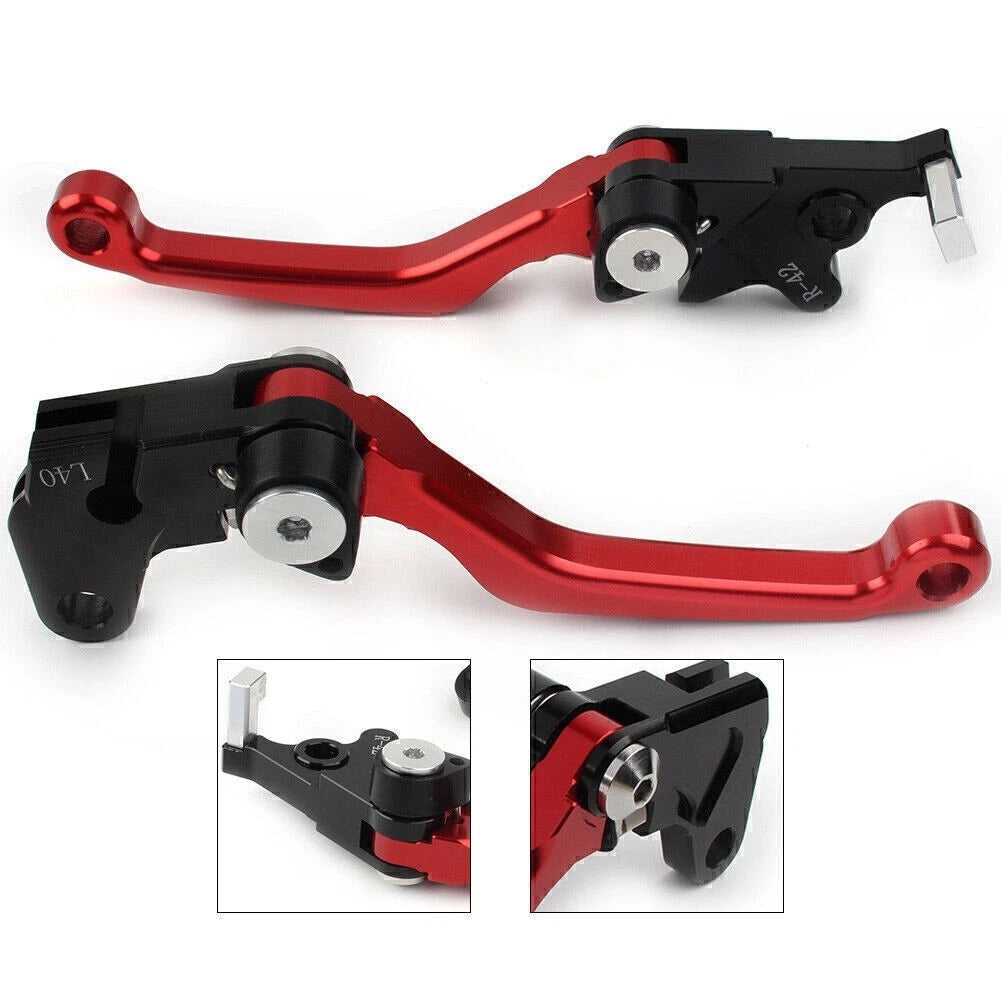 CNC Pivot Brake Clutch Lever for Suzuki DRZ400S DRZ400SM DRZ400E (2000–2022) Red