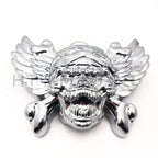 Chrome Skull Horn Cover with Red Light Bulb for Harley V-Rod (1992–2020)