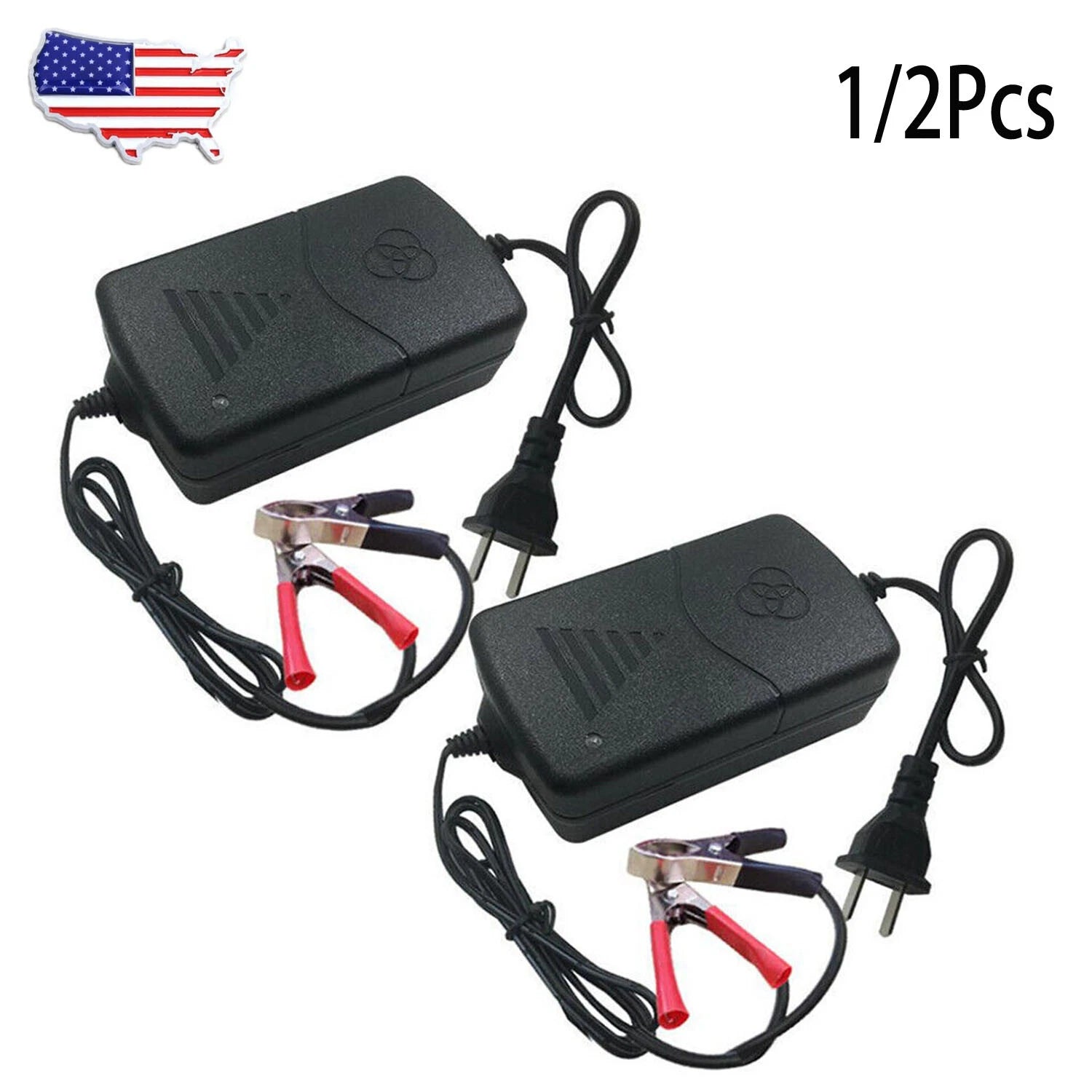 2X 12V Car Battery Charger Maintainer for Motorcycle ATV Truck