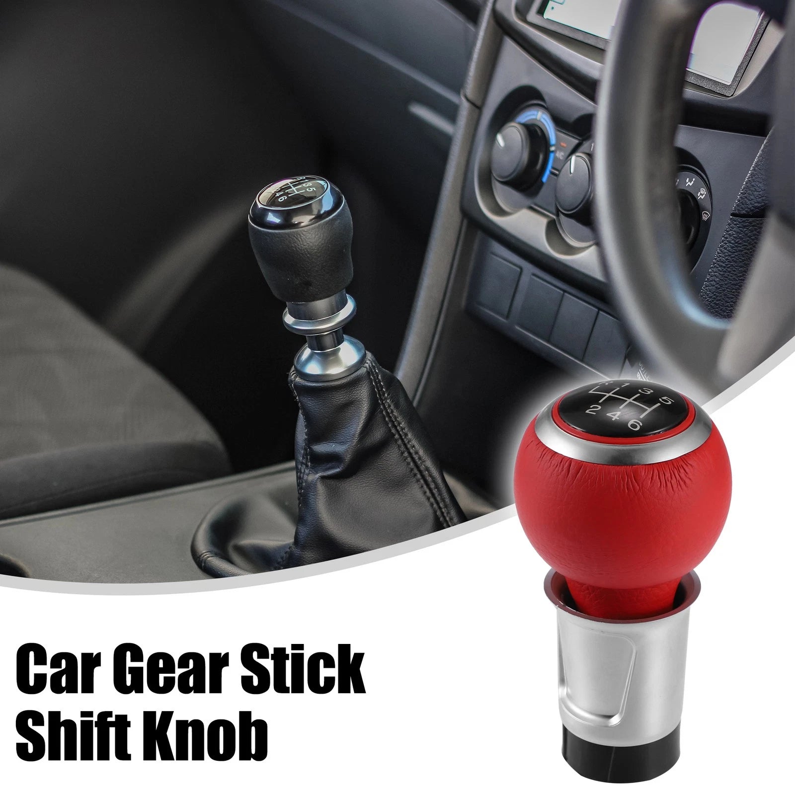 6 Speed Gear Shift Knob for Audi A4 S4 B8 8K A5 8T Q5 8R Line Red