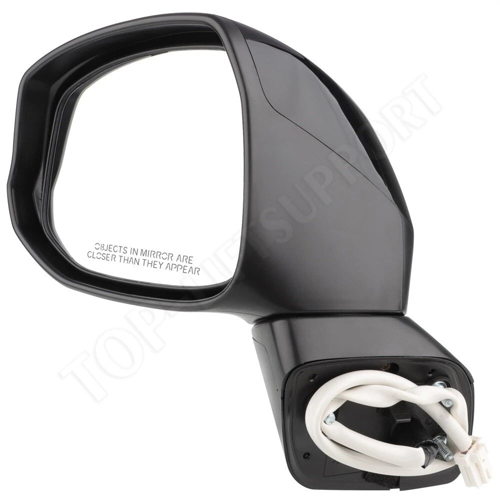 Left Driver Side View Mirror for Honda Civic (2012–2014) Power Textured Black