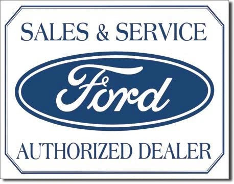 Vintage Replica Tin Sign for Ford Sales & Service (580)