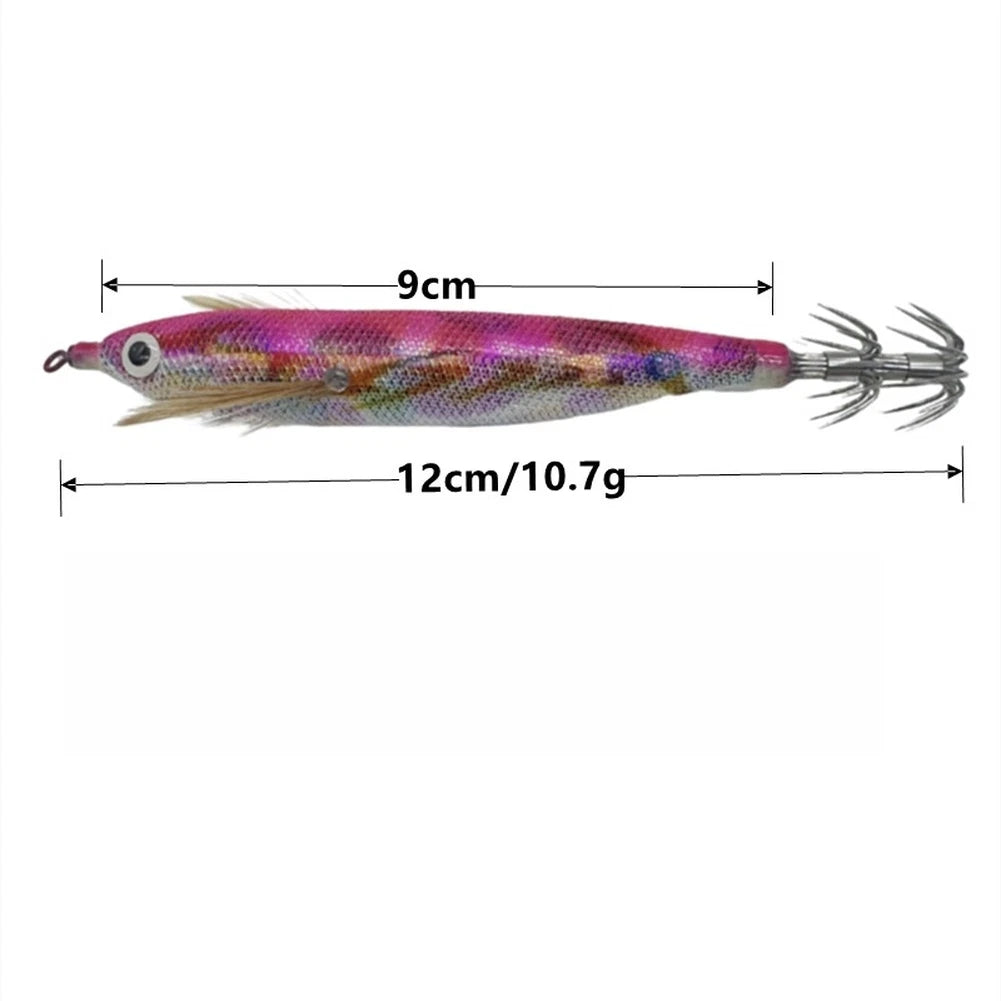Glow in Dark Squid Lure with BKK Stainless Hook for Universal Use (12cm)