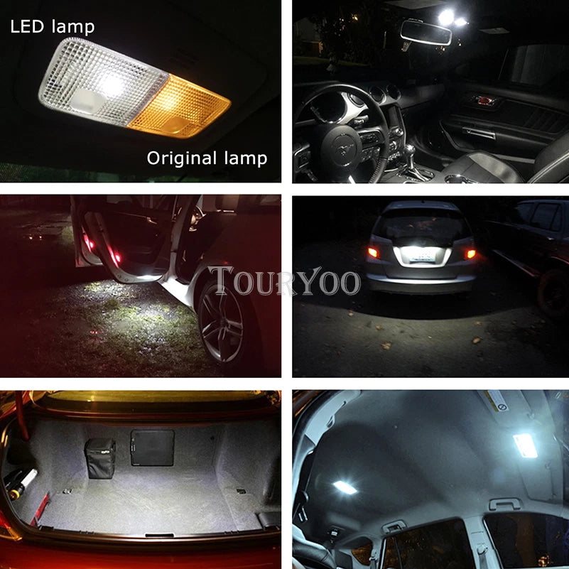 2X T10 LED License Plate Light Bulbs for Various Models (6000K White)