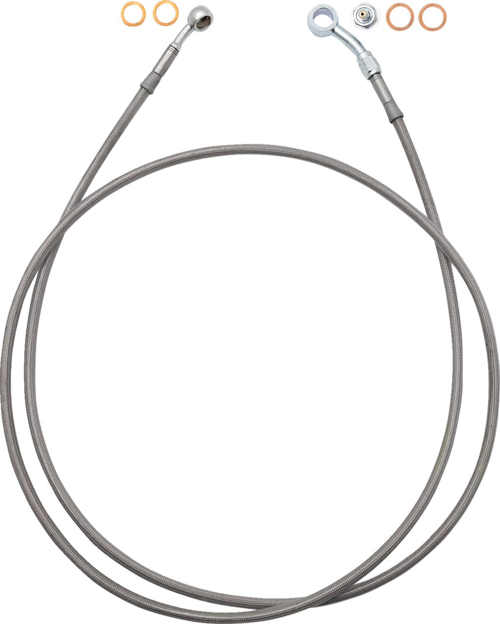 EZ Install Brake Line for Harley Davidson (1964–Present) - 64" Stainless Steel Braid 110064