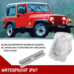Set of 4 Clear Lens Side Marker and Turn Signal Lights for Jeep Wrangler (1987–1995)