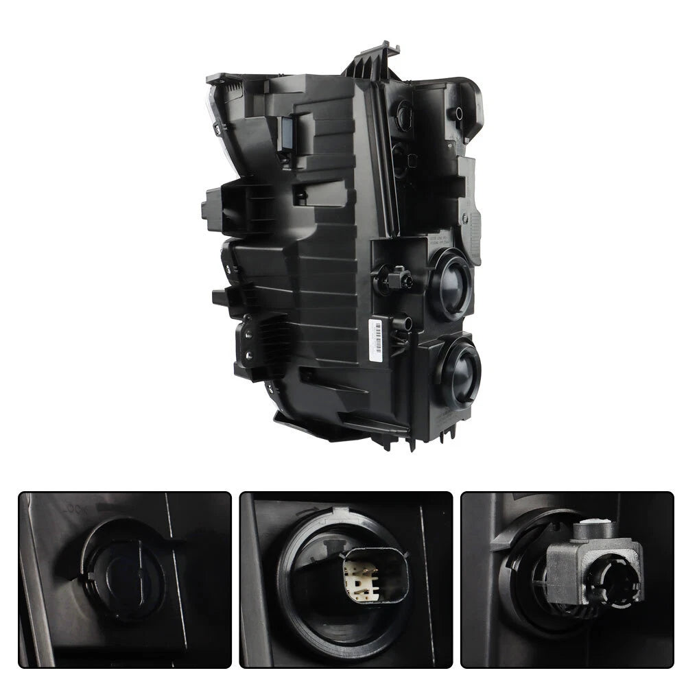 Passenger Headlight for Chevy Silverado 2500HD (2020â2023) Black Halogen
